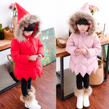 2015新款童装女童棉衣外套冬装韩版儿童中长款羽绒棉袄小宝宝棉服