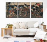 日式装饰画日本将军无框画现代客厅挂画料理店壁画浮世绘版画