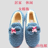 老北京布鞋冬季女棉拖鞋居家包跟加绒保暖女鞋软底防滑室内月子鞋