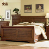 全赢美式乡村实木床全套卧室家具套装组合成套家具现代简约床套房