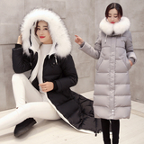 2016新款冬装韩版东大门大毛领羽绒服女长款过膝加厚显瘦加长外套