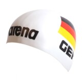 德国代购arena阿瑞娜3D钢盔专业比赛游泳帽硅胶长发护耳泳帽现货
