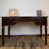 正品美国欧式白橡木实木家具美式法式田园原木书桌书架组合写字台