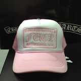 2015新款克罗心帽刺绣CH FUCK粉色男女通用款棒球帽网帽帽子