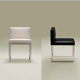极美设计特价现代简约不锈钢餐椅 时尚餐厅餐椅布艺/PU皮餐桌椅子