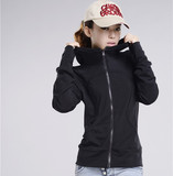 2015春秋韩版大码女装加绒休闲连帽开衫长袖显瘦卫衣运动外套加厚