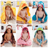 Skip Hop宝宝浴巾抱被儿童连帽纯棉浴袍毛巾可爱卡通婴儿洗浴用品