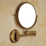 双面推拉放大美容镜旋转化妆镜折叠梳妆镜卫生间伸缩镜子浴室壁挂
