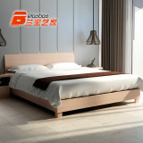 兰宝艺家简约现代板式床时尚1.5 1.8米储物箱体床双人床高箱床