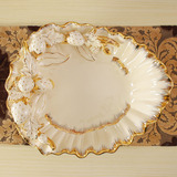欧式陶瓷果盘 客厅装饰奢华大号果盆创意水果盘摆件 乔迁结婚礼物