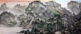 手绘真迹客厅中堂装饰字画 刘青峰-小八尺国画山水《松风泉韵》X3