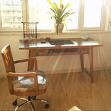 中格简约实木电脑桌办公桌橡木1.5米书桌中式电脑桌写字台书法桌