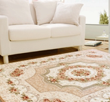 新西兰羊毛手工地毯地垫客厅卧室门垫毯简约欧式田园金色