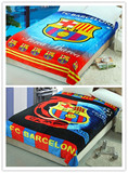子床单夏季午睡空调毯盖毯 新款曼城巴塞罗那巴萨皇马足球球迷 毛