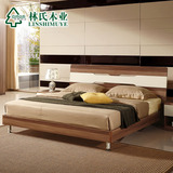 林氏木业成套家具床现代简约板式卧室套装1.8米双人床组合QA01