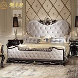 欧式床 实木床新古典布艺床1.8米床奢华法式床真皮床简约双人婚床