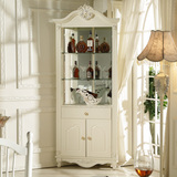 欧式三角酒柜家用吧台简约现代玻璃展示柜实木法式墙角柜装饰柜