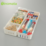 日本inomata冰箱分隔收纳盒 冷藏冷冻保鲜盒杂物收纳篮冰箱储物篮