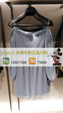 现货ZARA专柜正品代购 16年⒌月女款 绉绸连衣裙7591/502 7591502