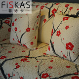 客厅四季全棉面料布艺沙发垫子现代中式实木组合沙发罩巾防滑坐垫