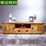 华谊家具 全实木电视柜 美式简约1.8米电视柜全橡木环保电视柜