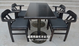 户外铁艺休闲桌椅 长方形餐桌餐椅组合 酒吧咖啡桌椅庭院阳台桌椅