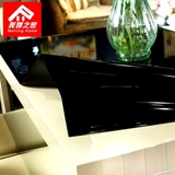 玻璃餐桌垫茶几桌布 水晶板台布定制黑色系磨砂PVC 防水免洗 软质