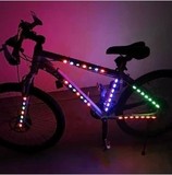 装饰灯包邮山地车长条灯 自行车骑行装备配件 边条辐条前叉灯7LED