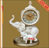 大象欧式复古台钟座钟创意大号静音摆件钟表客厅时尚坐钟台式桌钟