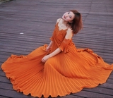 【天天特价】泰国吊带连衣裙夏海边蕾丝雪纺长裙大码百褶沙滩裙仙