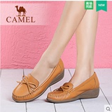Camel/骆驼女鞋 正品 舒适简约日常舒适牛皮单鞋女鞋A61217600