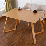 实木餐桌 现代简约北美欧式餐桌椅组合套件家用办公电脑会议桌子