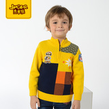 杰米熊2015冬装男童纯棉毛衣套头儿童加厚打底衫中小童卡通针织衫