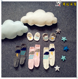 婴儿袜子秋冬季宝宝纯棉船袜可爱新生儿童袜子松口地板袜短袜韩国