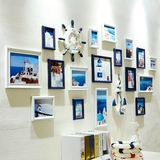 大墙面地中海客厅照片墙 沙发背景饰品办公室创意组合相片相框墙