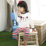 麦奇可儿韩国品牌儿童家居服专柜正品男童女童有机棉内衣套装春秋