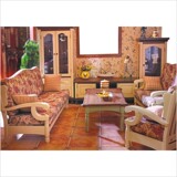 塞尔玛原木组合组装欧式美西红枫纯实木家具1+2+3沙发 长茶几爆款