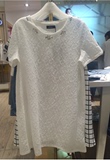 代购Etam/艾格专柜正品2015夏新款短袖白色连衣裙01501283193686