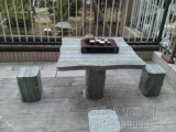 庭院石桌石凳石材大理石方桌圆形户外石头石雕凳子雕刻装饰鱼缸