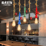 loft美式复古吊灯 工业风吊灯 创意个性单头餐厅酒吧台水管吊灯