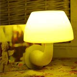 创意感应节能床头宝宝壁灯 LED光控声控卧室蘑菇小夜灯喂奶小夜灯