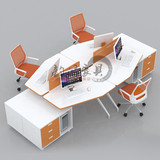 上海办公家具4人职员办公桌椅现代简约创意电脑桌屏风卡位员工桌