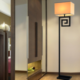 现代新中式灯具古典铁艺客厅灯餐厅灯创意简约卧室布罩台灯落地灯