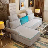 小户型客厅地中海沙发床多功能储物可拆洗两用抽拉沙发组合2.4米