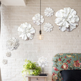 欧式客厅树脂花朵墙饰壁饰挂饰创意立体挂件装饰品沙发电视墙壁挂