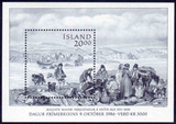 冰岛1986年 集邮日 绘画 小型张1全 斯拉尼亚精美雕刻版MNH