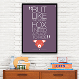 小狐狸字母主题有框画油布画装饰画挂画客厅餐厅卧室　单张价格