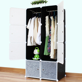 衣柜简易组合 宜家塑料衣橱布艺儿童树脂组装收纳柜实木储物柜子