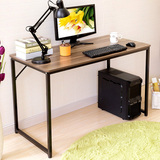 板式电脑桌台式家用书桌书架组合写字台简约办公桌带书柜