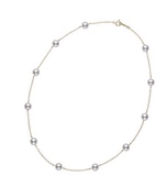 直邮MIKIMOTO御木本 经典天然海水珍珠间隔设计颈链项链 两款可选